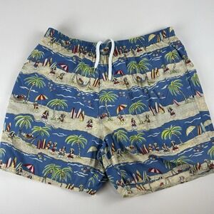Big Dogs Board Shorts Swim Trunks Mens Size XL Dog‎ On Island Tropical